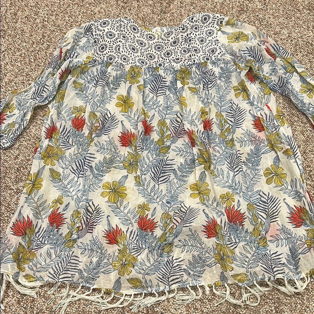 Roberta Roller Rabbit cover up Top with Tassels - Picture 5 of 5